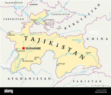 tajikistan dushanbe map